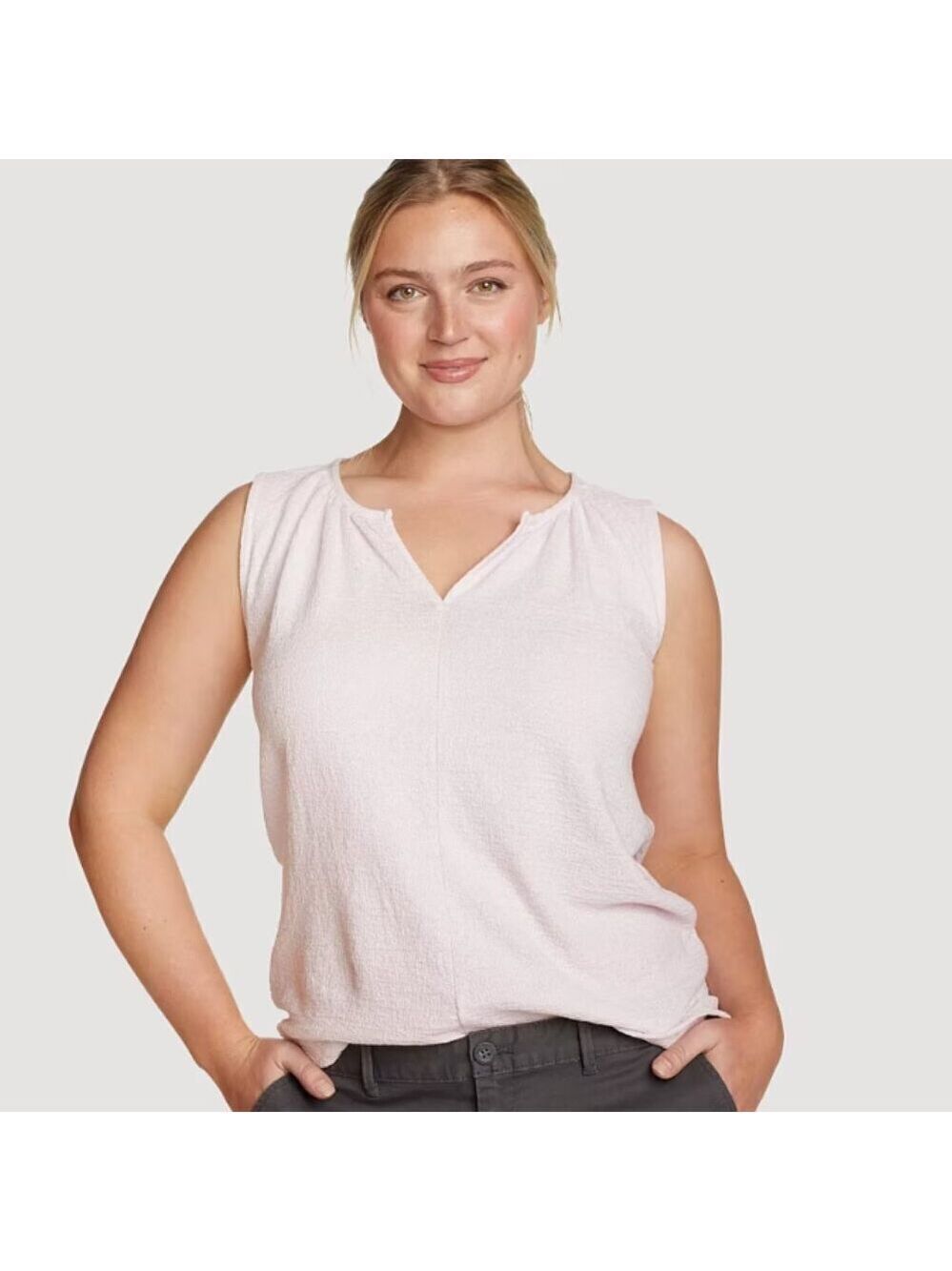 Eddie Bauer White Tank Top Size Medium
